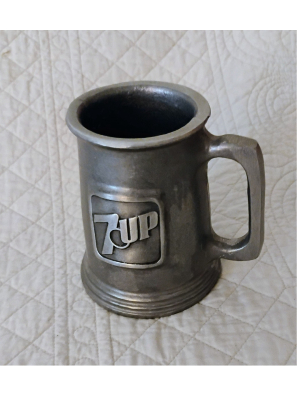 1980s Collectible 7 UP Pewter Stein Mug Tankard Cup